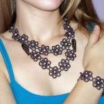 Pearly Petals Necklace, Beading Tutorial In Pdf