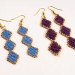 Stained Glass Earring Pattern, Beading Tutorial In..