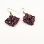 Fire Polished Cluster Earring Pattern, Beading..