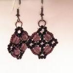 Fire Polished Cluster Earring Pattern, Beading..