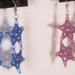 Five Point Star Earrings - Pattern, Beading..