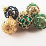 Beaded Christmas Ornament - Pattern 1 Net Beading,..