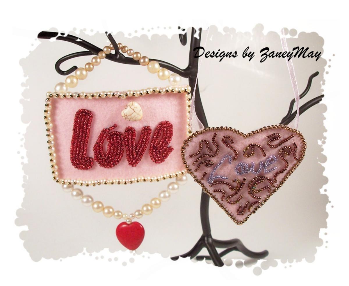 Signs Of The Season "love" Ornaments, Beading Tutorial In Pdf