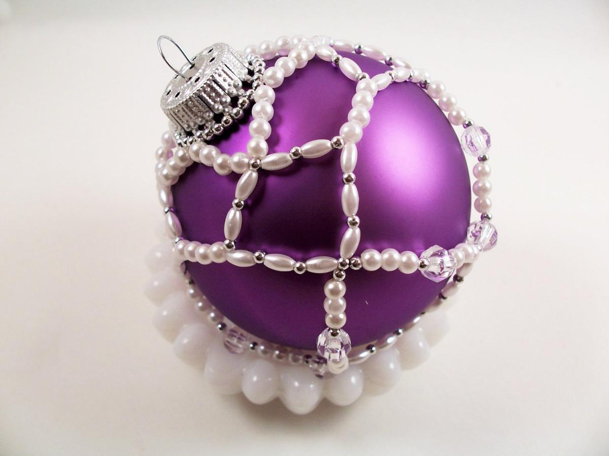 Crystal Christmas Ornament Pattern, Beading Tutorial In Pdf