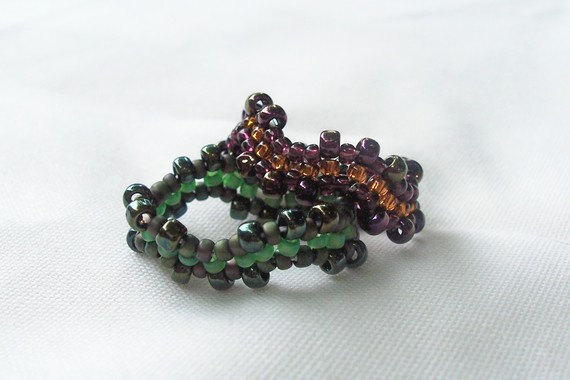 Catch The Waves Ring Pattern, Beading Tutorial In Pdf
