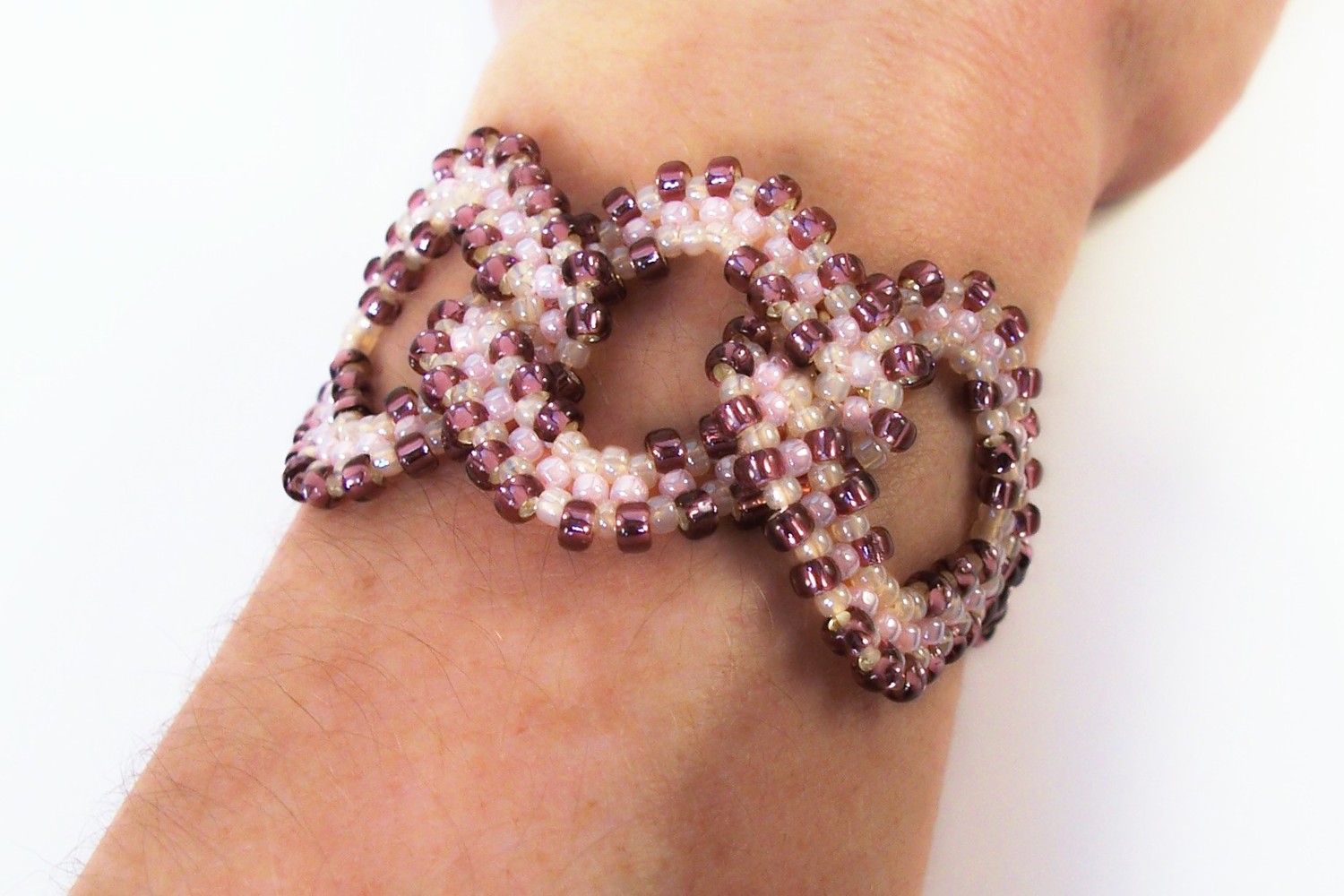 Diamond Bracelet Pattern, Beading Tutorial In Pdf on Luulla